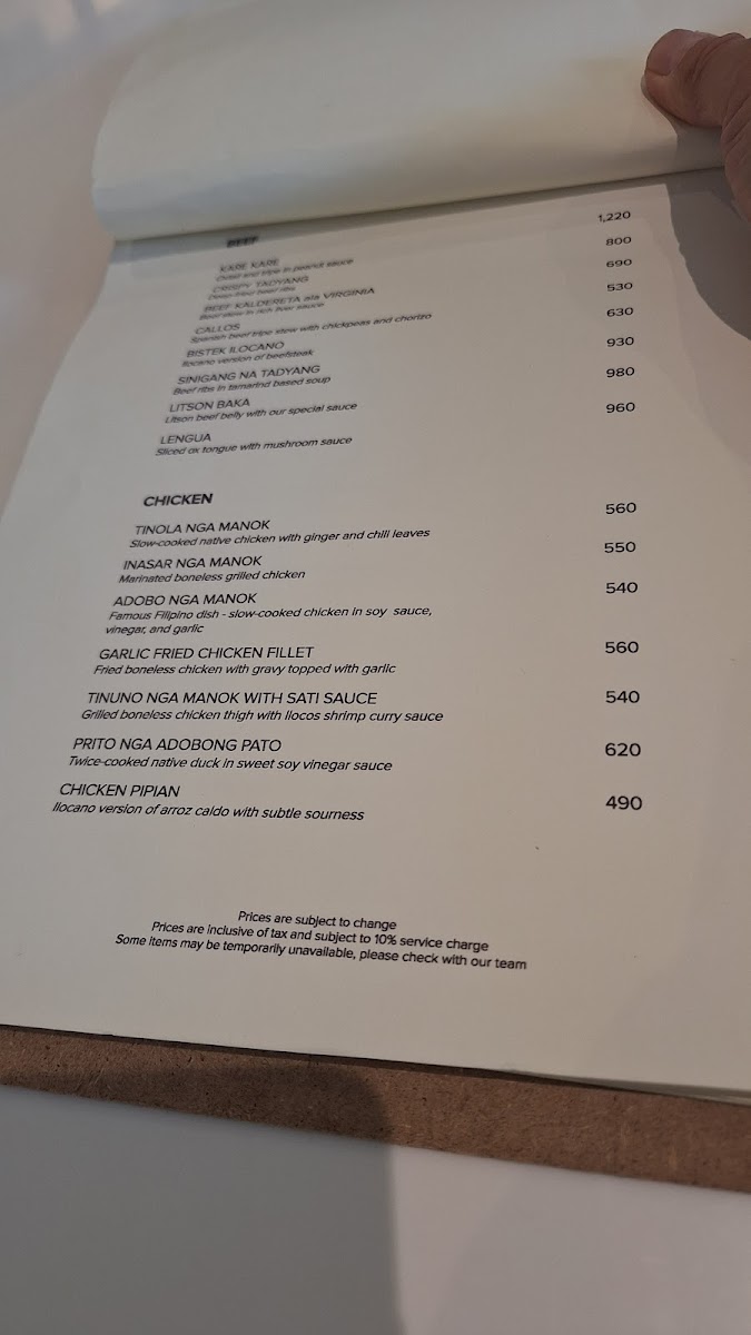 Menu Victorino's Restaurant-9