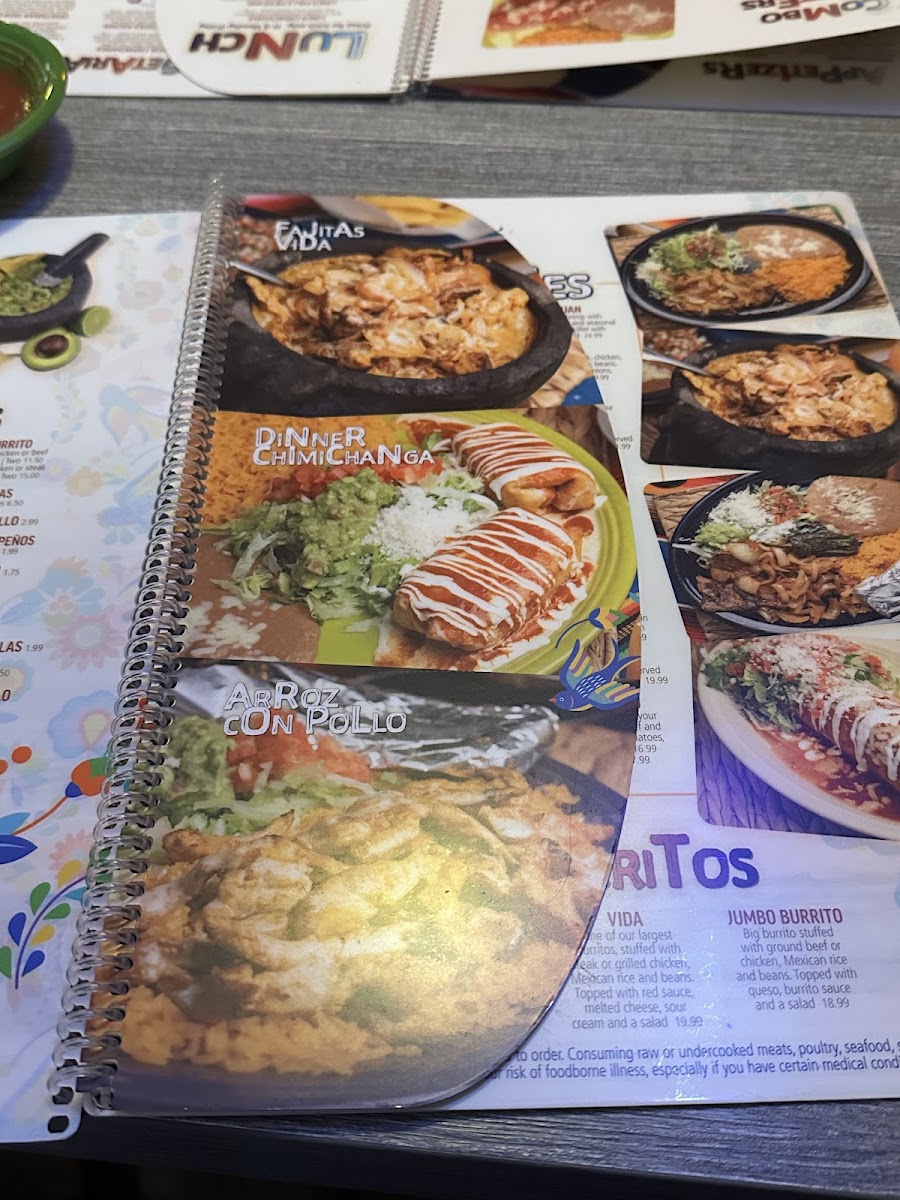 Menu Vida Mexican Restaurant-10