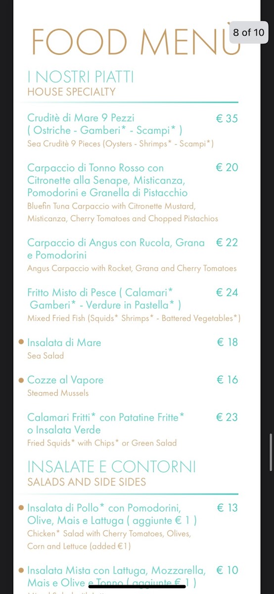 Menu View Sunset Lounge Bar-1