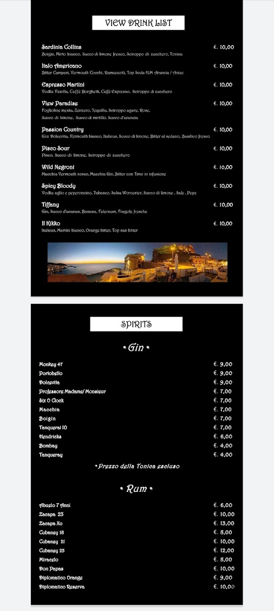 Menu View Sunset Lounge Bar-9