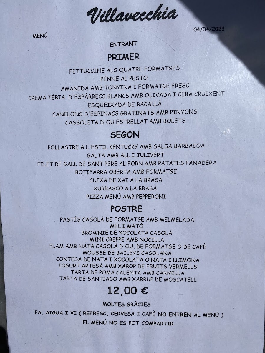 Menu Vilavecchia Restaurant-4