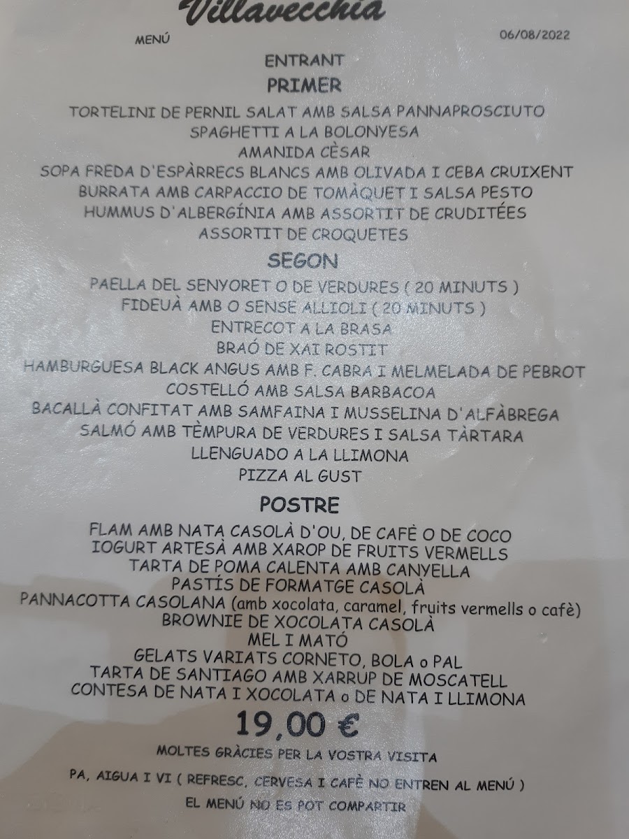 Menu Vilavecchia Restaurant-8