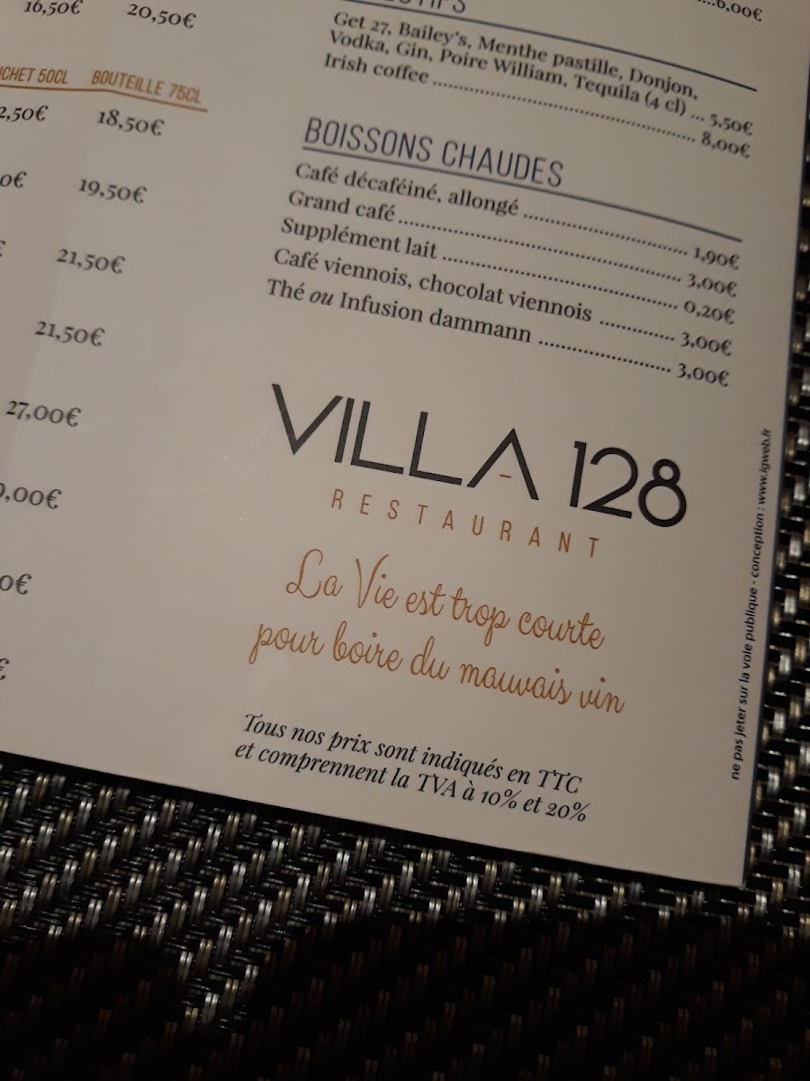 Menu Villa 128-6