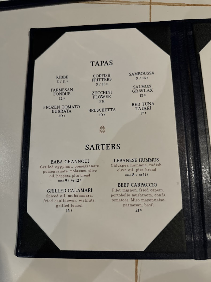 Menu Villa 961-2