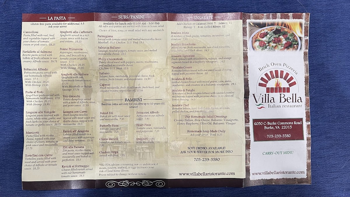 Menu Villa Bella-3
