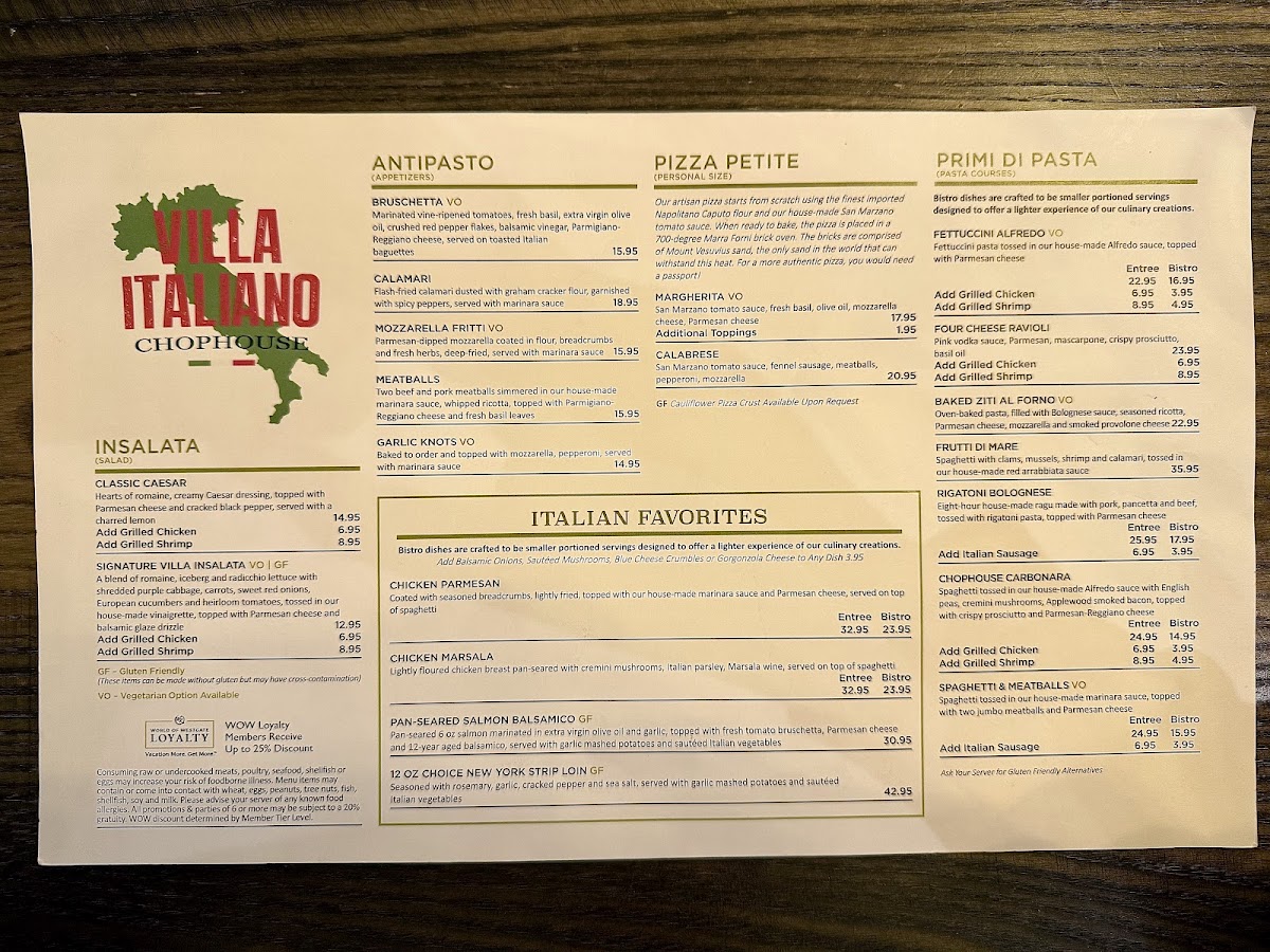 Menu Villa Italiano Chophouse-1