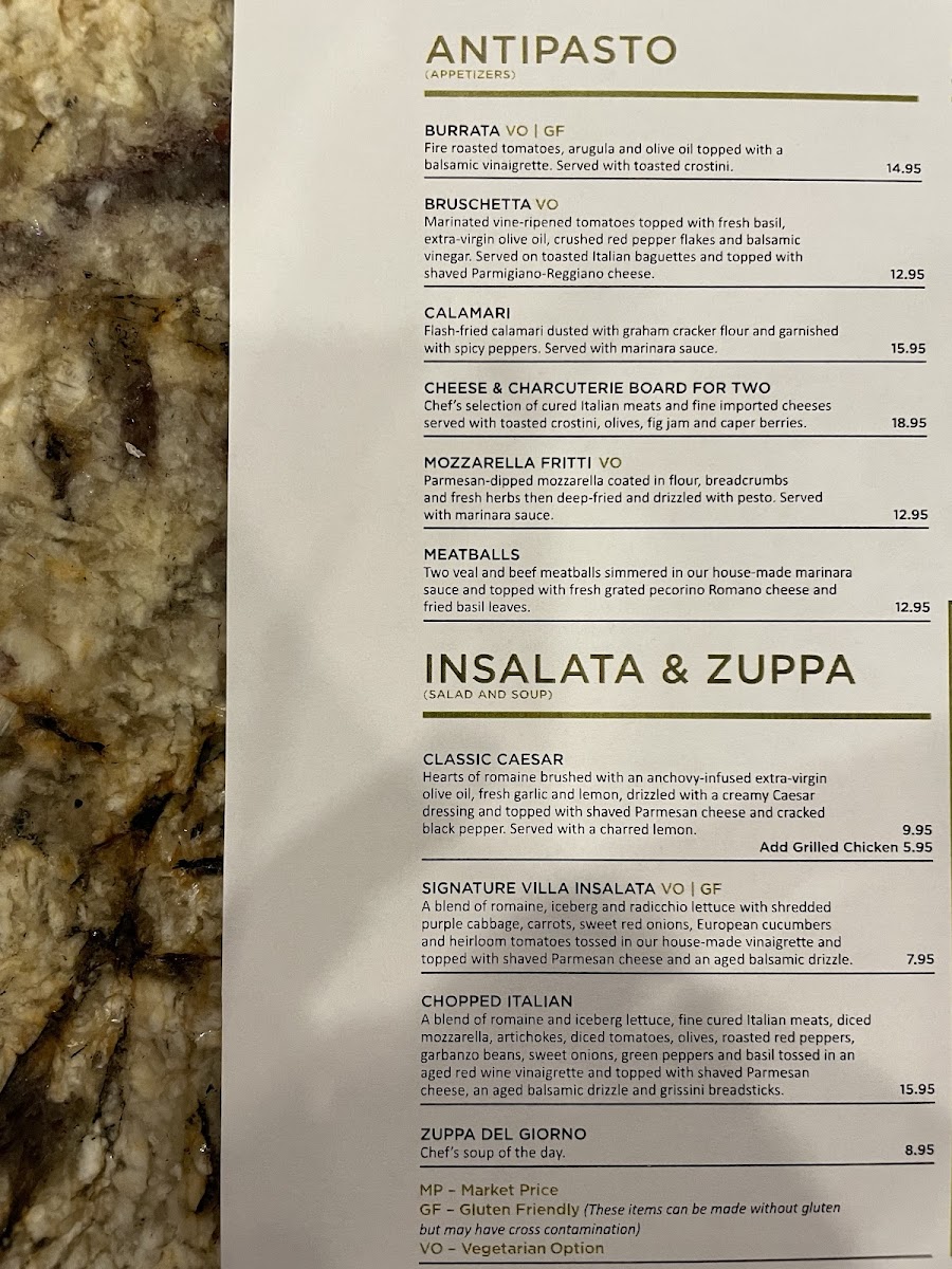 Menu Villa Italiano Chophouse-7