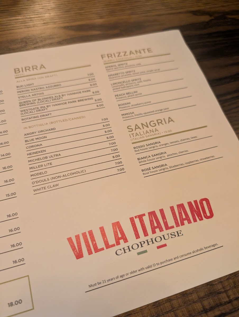 Menu Villa Italiano Chophouse-8