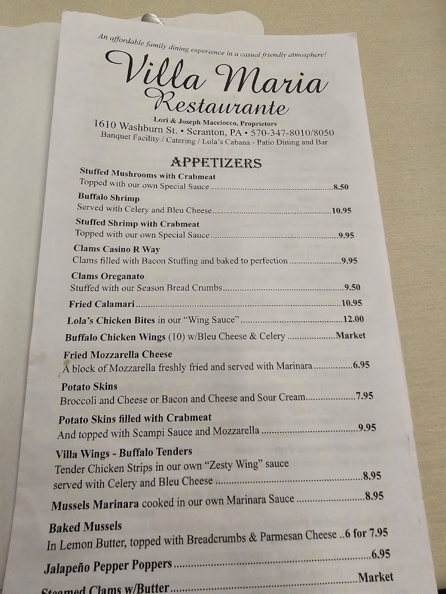 Menu Villa Maria Ii-1