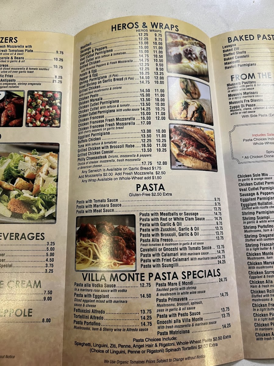 Menu Villa Monte Pizzeria South-4
