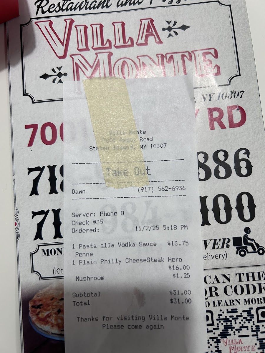 Menu Villa Monte Pizzeria South-5