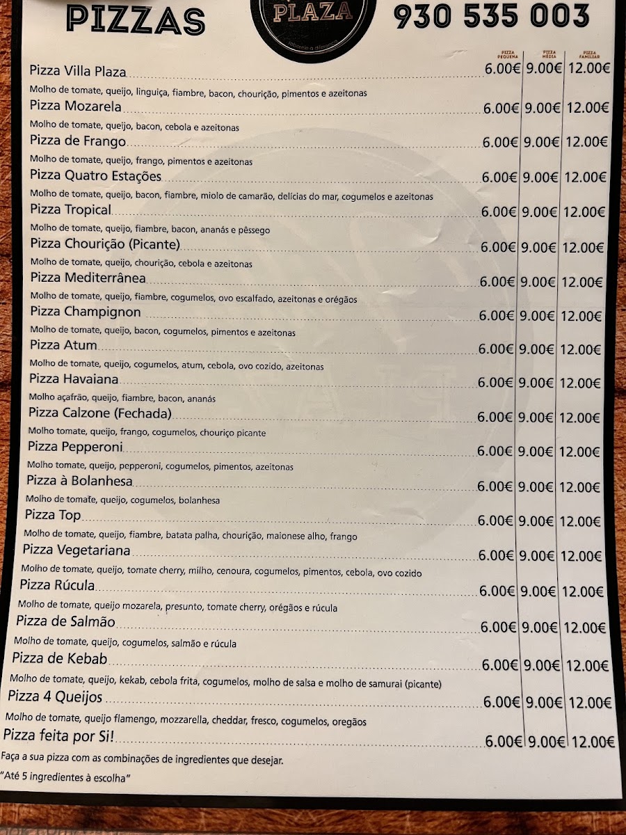 Menu Villa Plaza-2