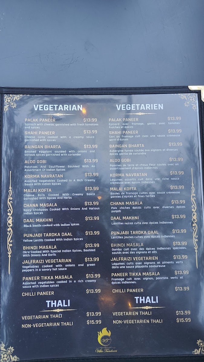 Menu Villa Tandoori Best Indian Food Montreal-3