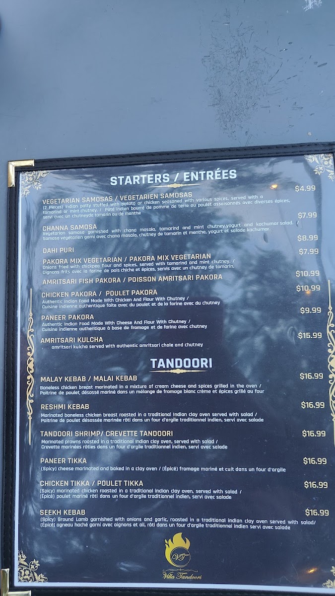 Menu Villa Tandoori Best Indian Food Montreal-4