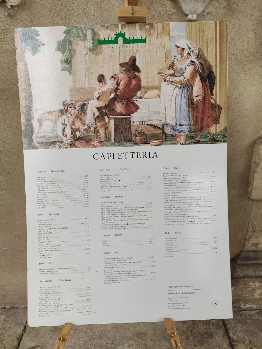 Menu Villa Valmarana Ai Nani - Caffetteria-1