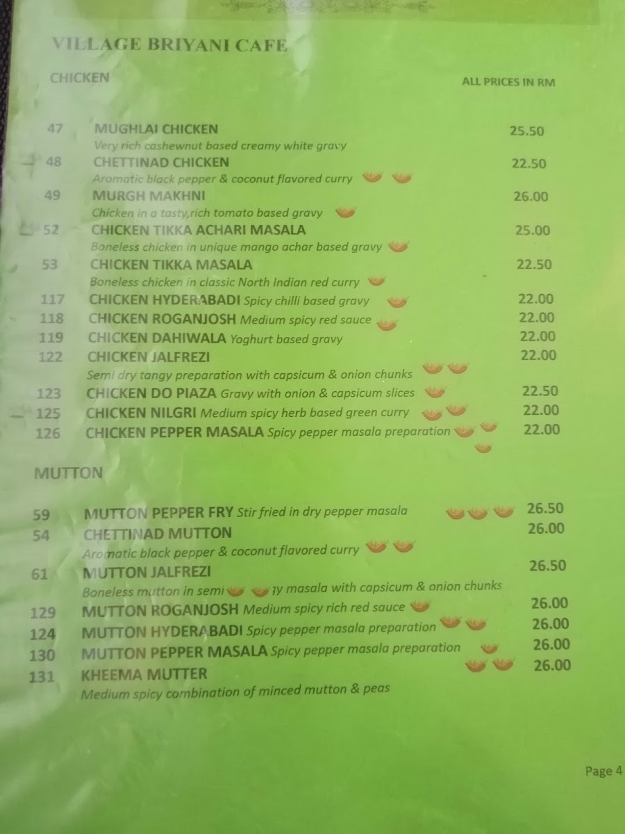 Menu Village Briyani Cafe-3