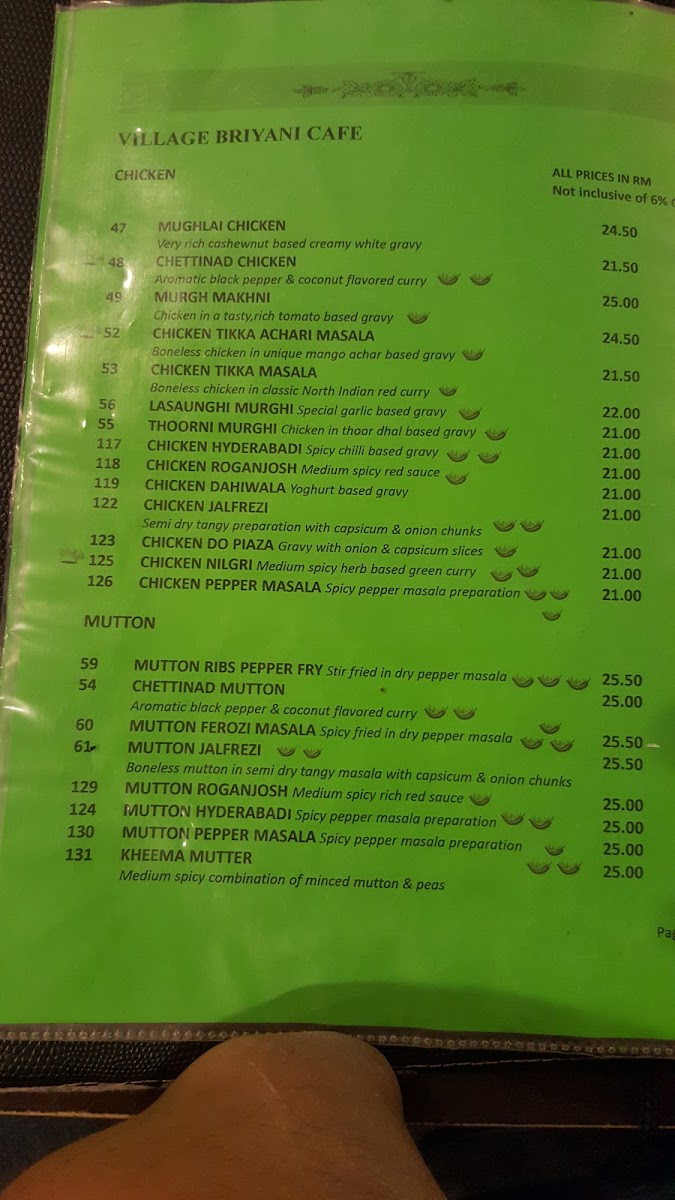 Menu Village Briyani Cafe-5