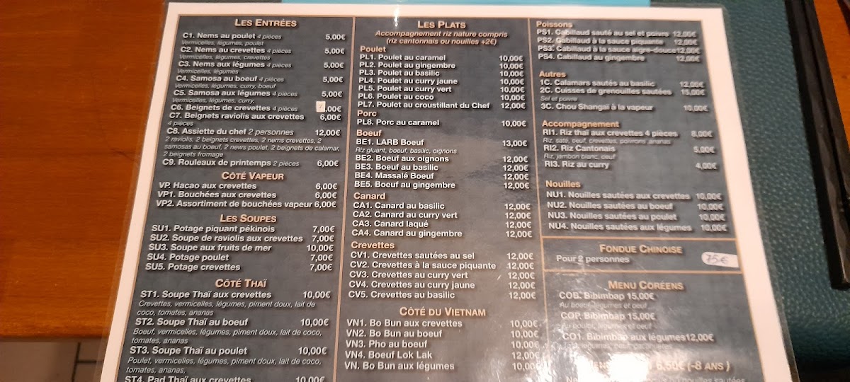 Menu Village D'asie-10