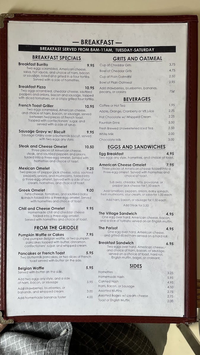 Menu Village Diner-3