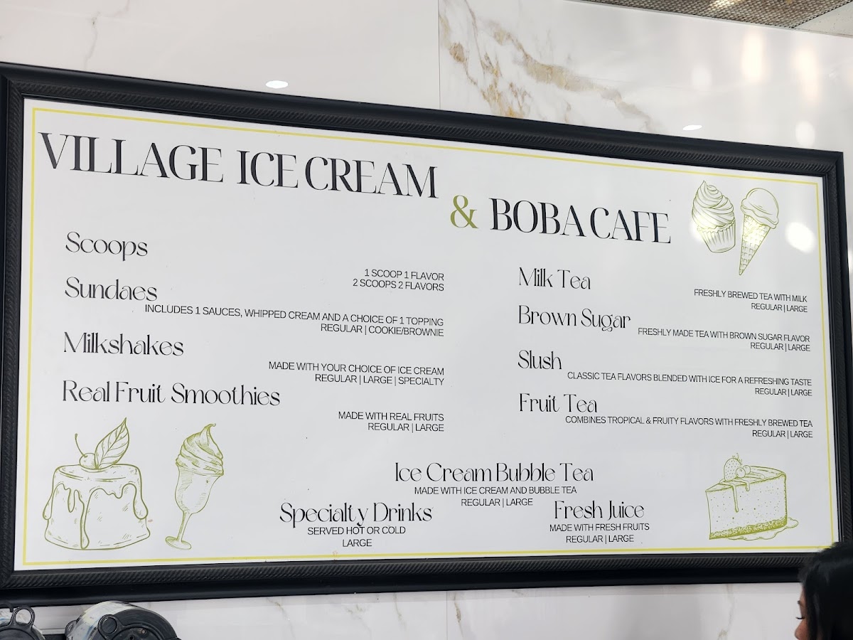 Menu Village Ice Cream & Boba Cafe-1