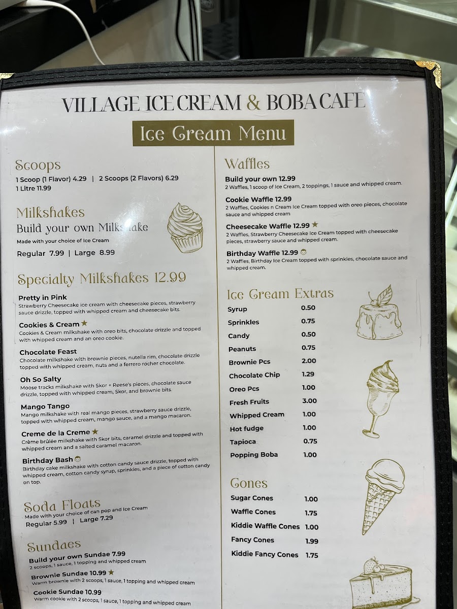 Menu Village Ice Cream & Boba Cafe-3