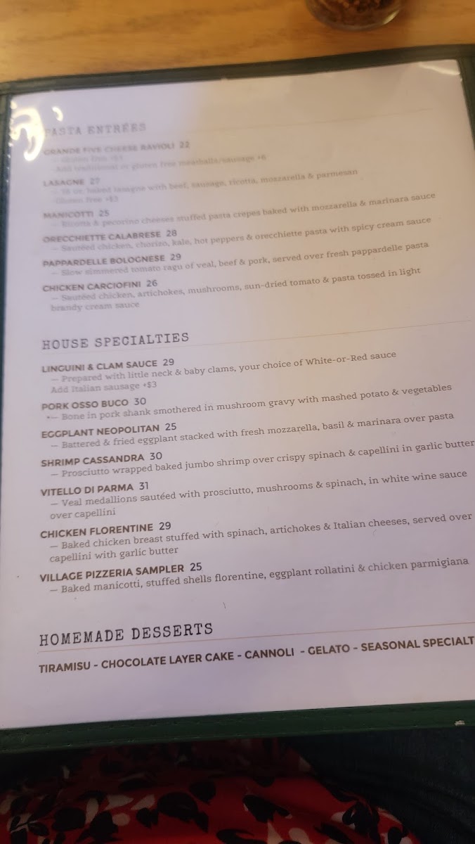 Menu Village Pizzeria & Ristorante-4