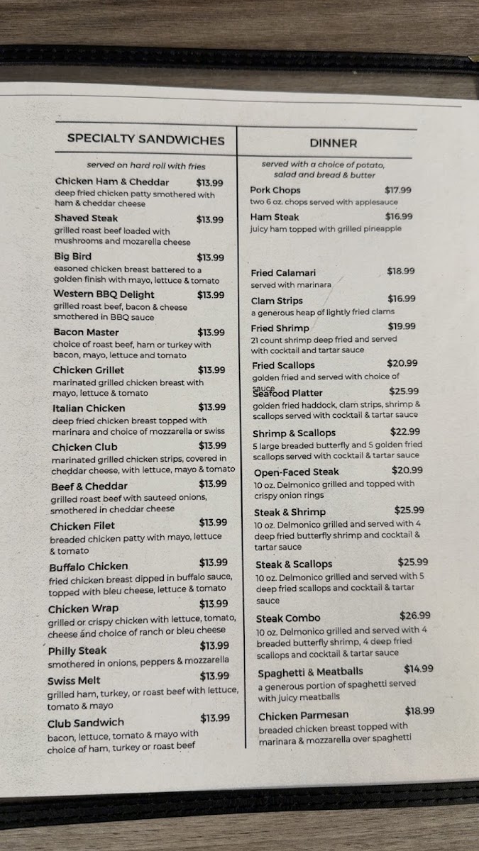 Menu Village Restaurant-1