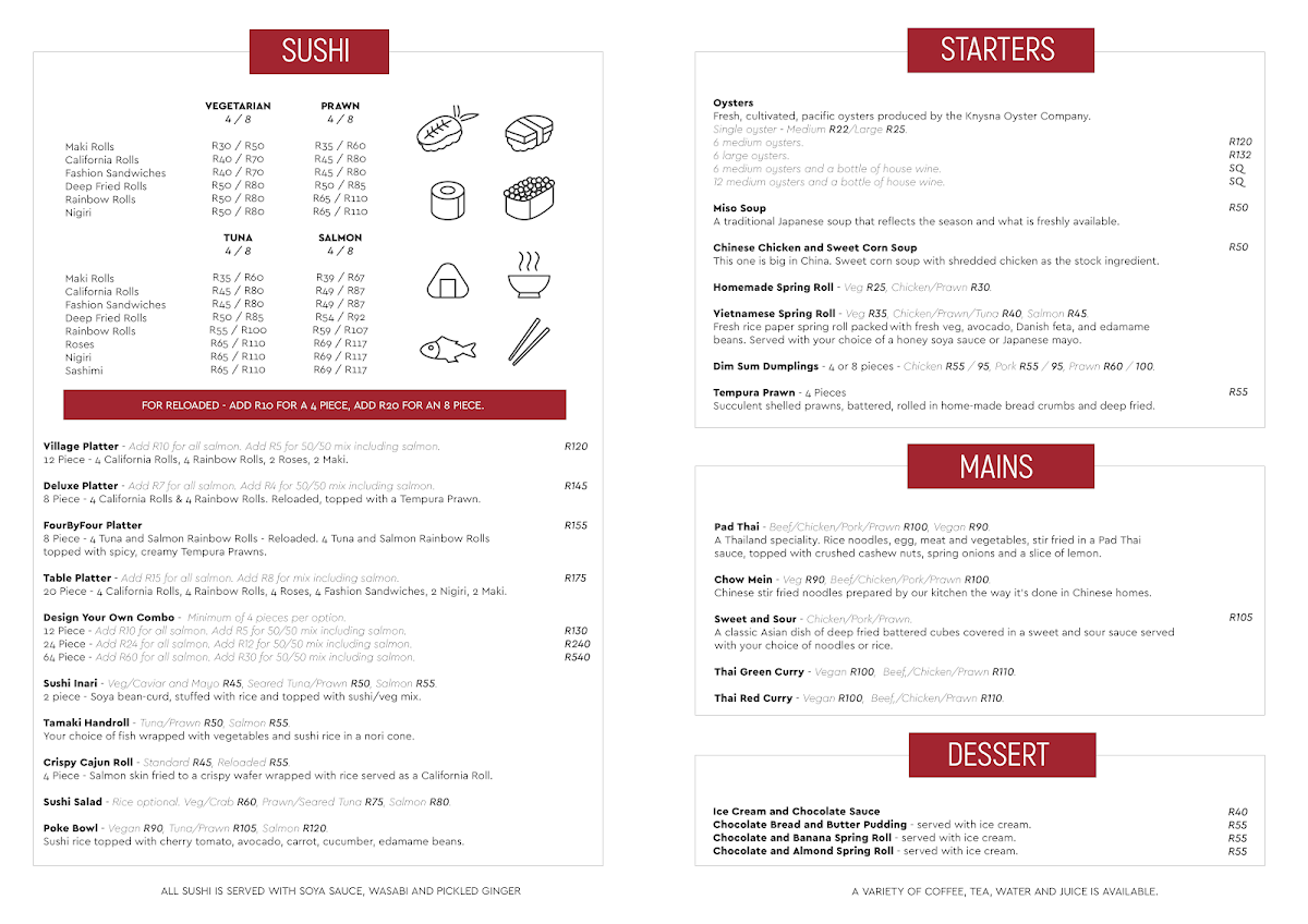 Menu Village Sushi Restaurant-1