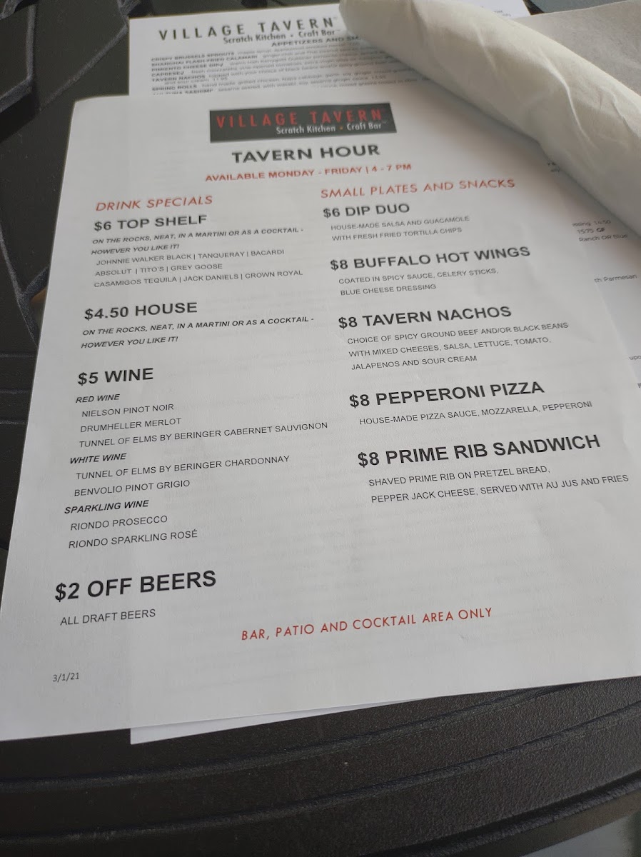 Menu Village Tavern-9