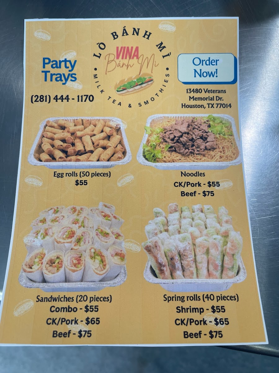 Menu Vina Bakery (Vietnamese Sandwich)-1