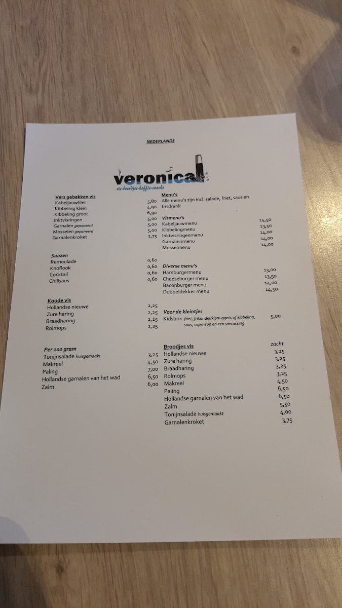 Menu Vis- En Cafetaria Veronica-3