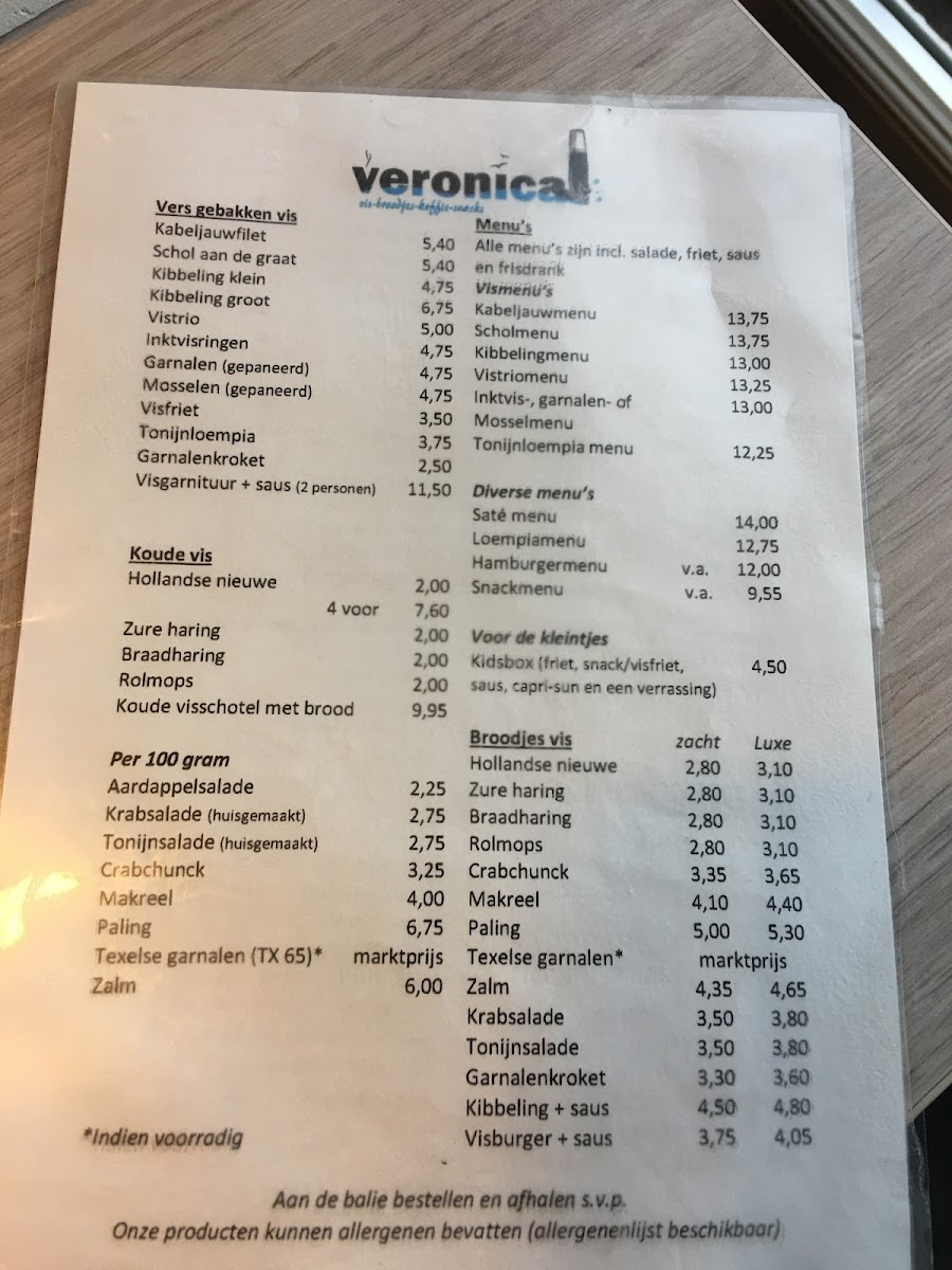 Menu Vis- En Cafetaria Veronica-6