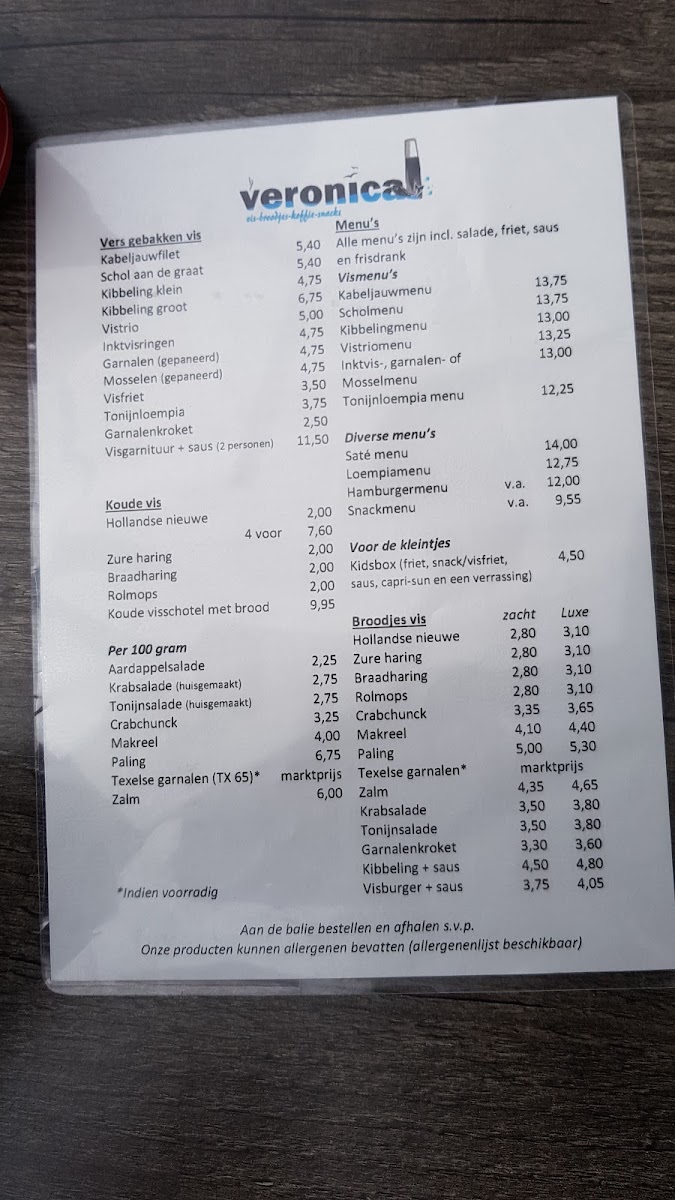 Menu Vis- En Cafetaria Veronica-7