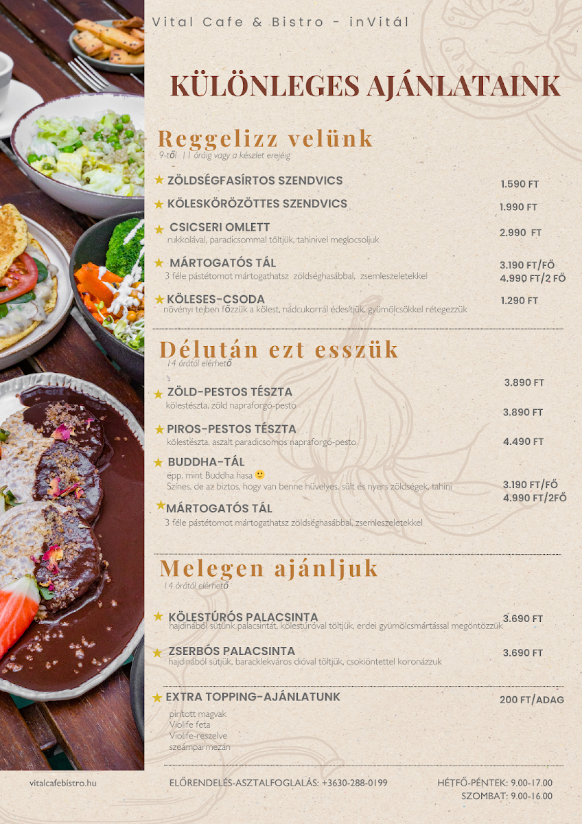 Menu Vital Cafe & Bistro-1