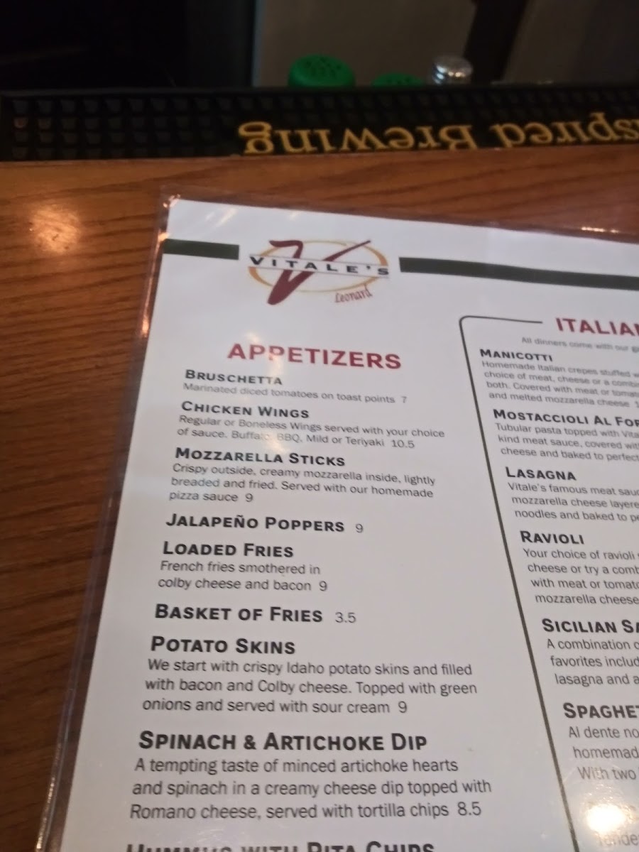 Menu Vitale's Pizza Grand Rapids-10