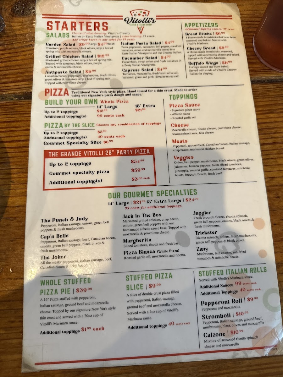 Menu Vitolli's Pizzeria & Italian Eatery-1