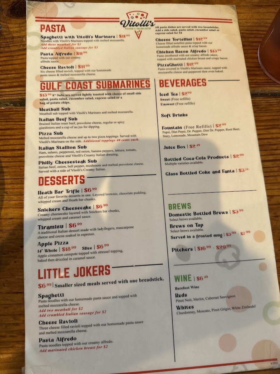 Menu Vitolli's Pizzeria & Italian Eatery-3