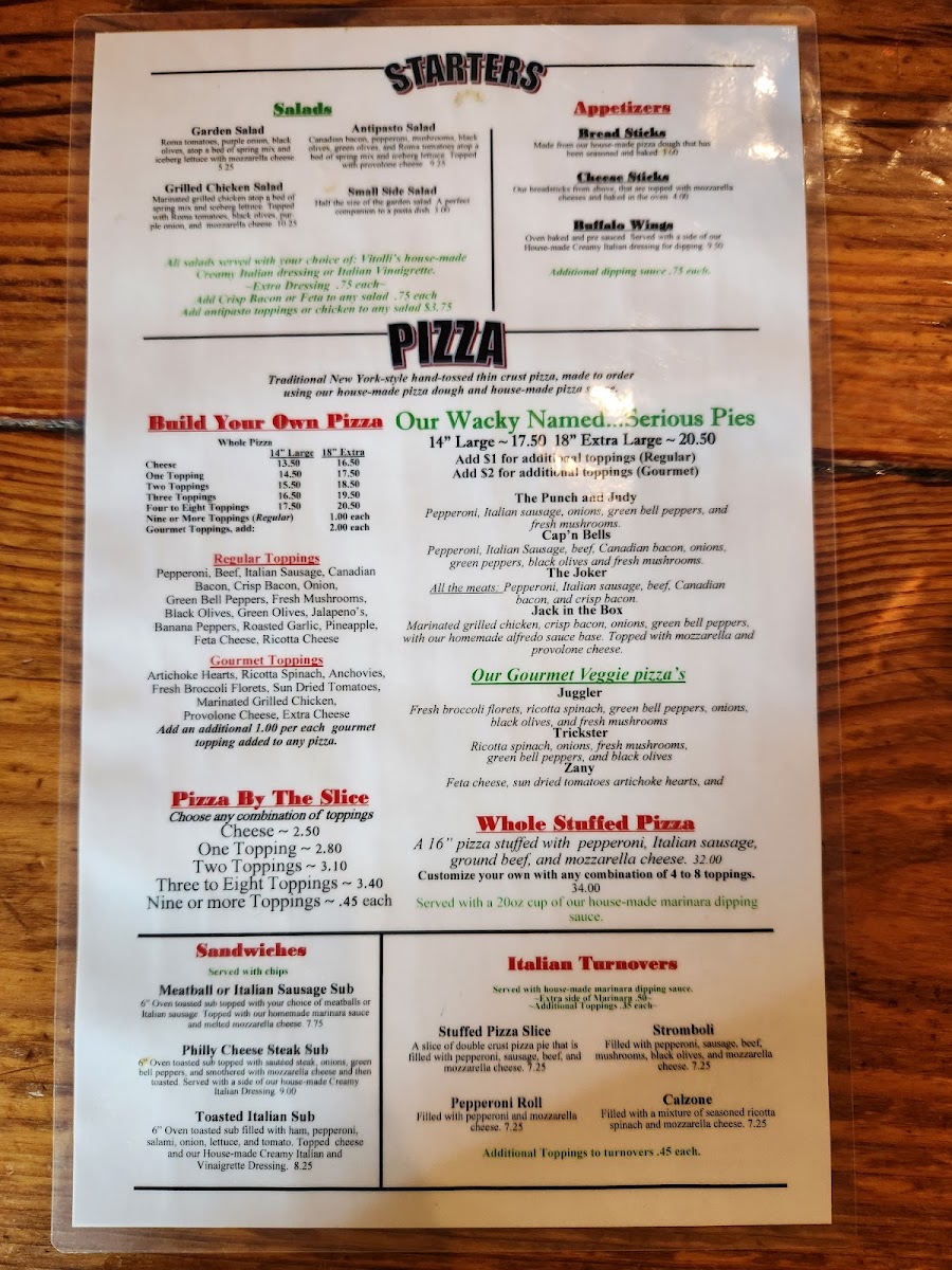Menu Vitolli's Pizzeria & Italian Eatery-9