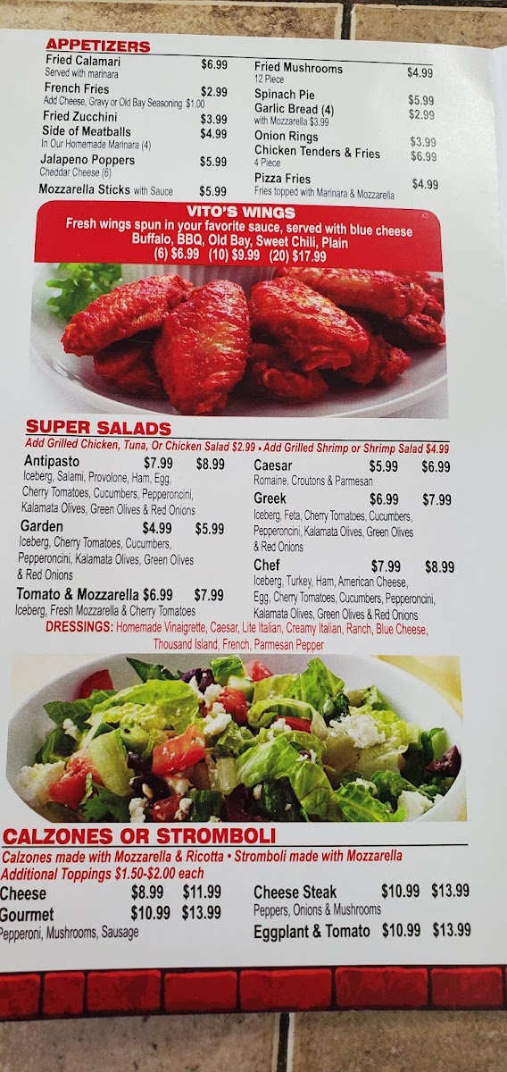 Menu Vito's Express-1