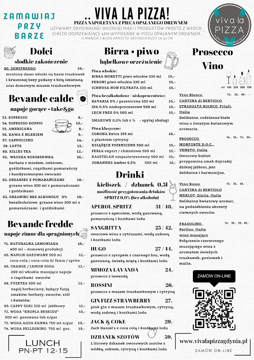 Menu Viva La Pizza-1