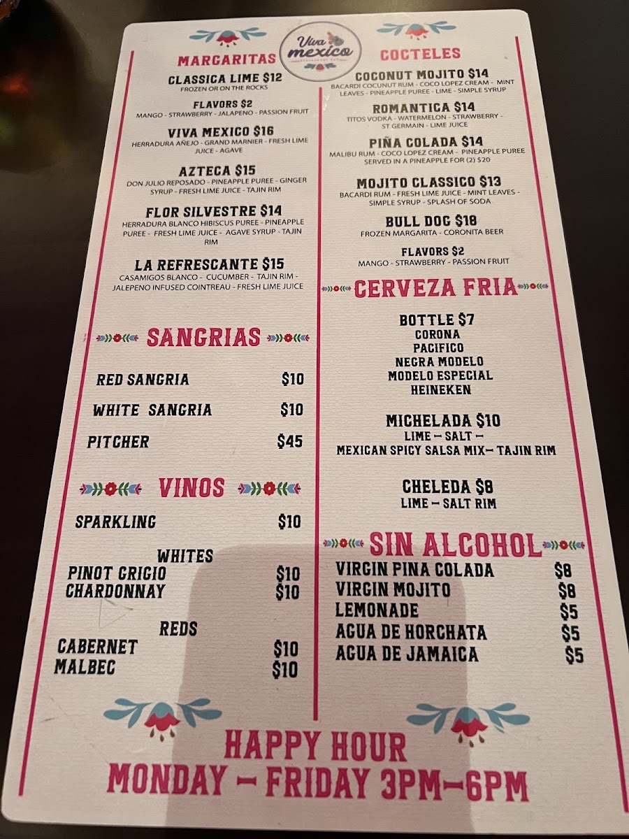 Menu Viva Mexico Restaurant-2