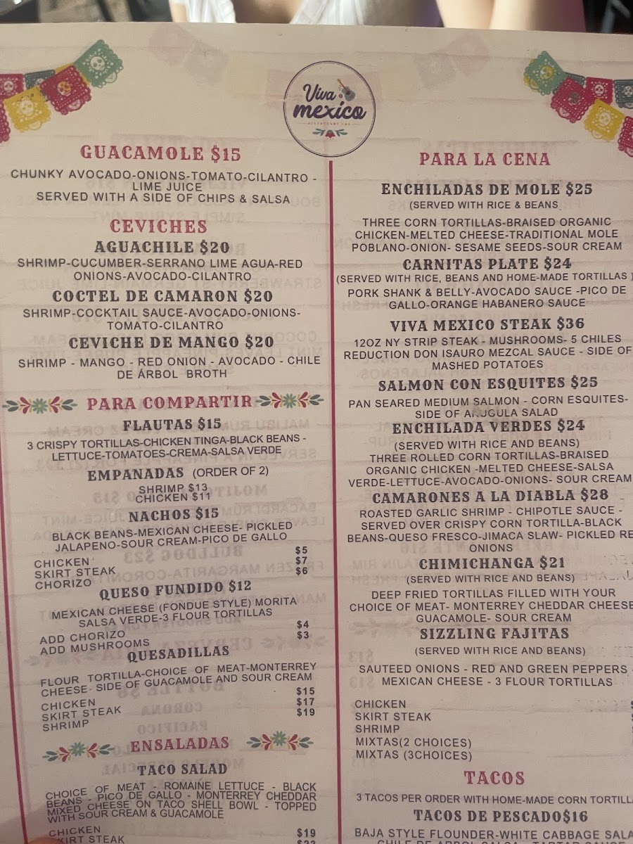 Menu Viva Mexico Restaurant-3