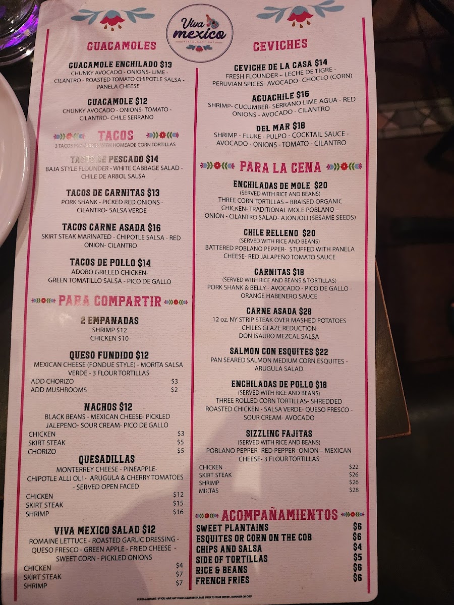 Menu Viva Mexico Restaurant-4