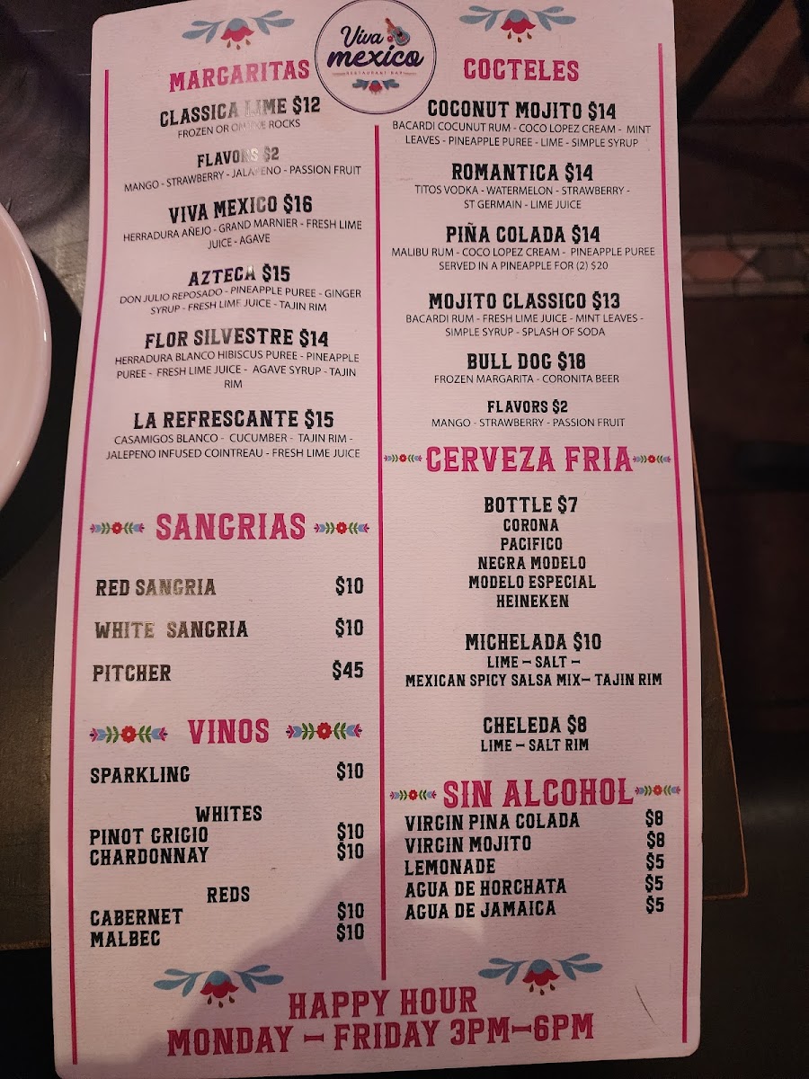 Menu Viva Mexico Restaurant-5