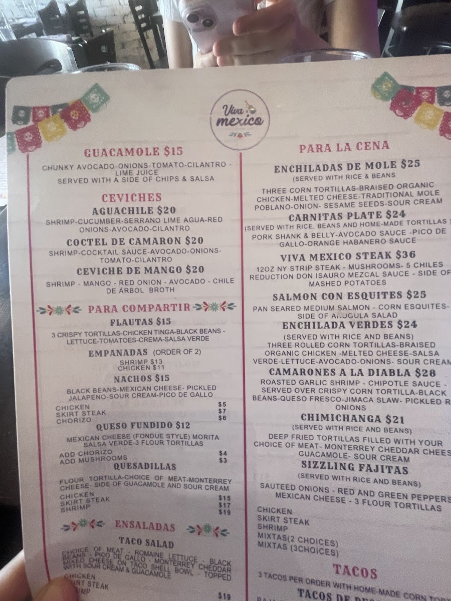 Menu Viva Mexico Restaurant-7