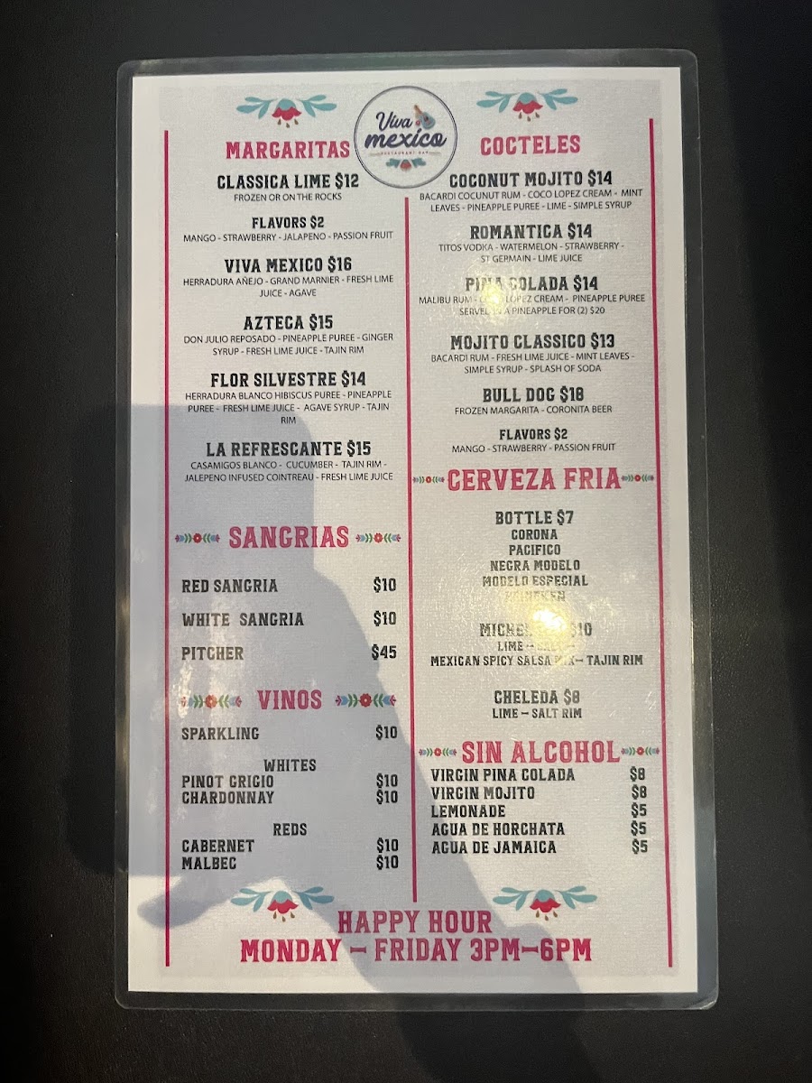 Menu Viva Mexico Restaurant-9