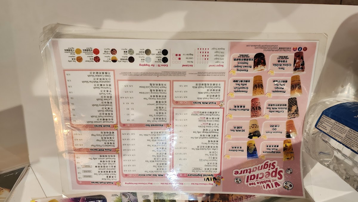 Menu Vivi Bubble Tea Dublin-10