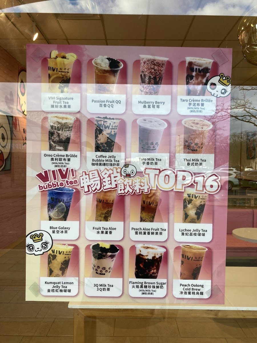 Menu Vivi Bubble Tea Dublin-4