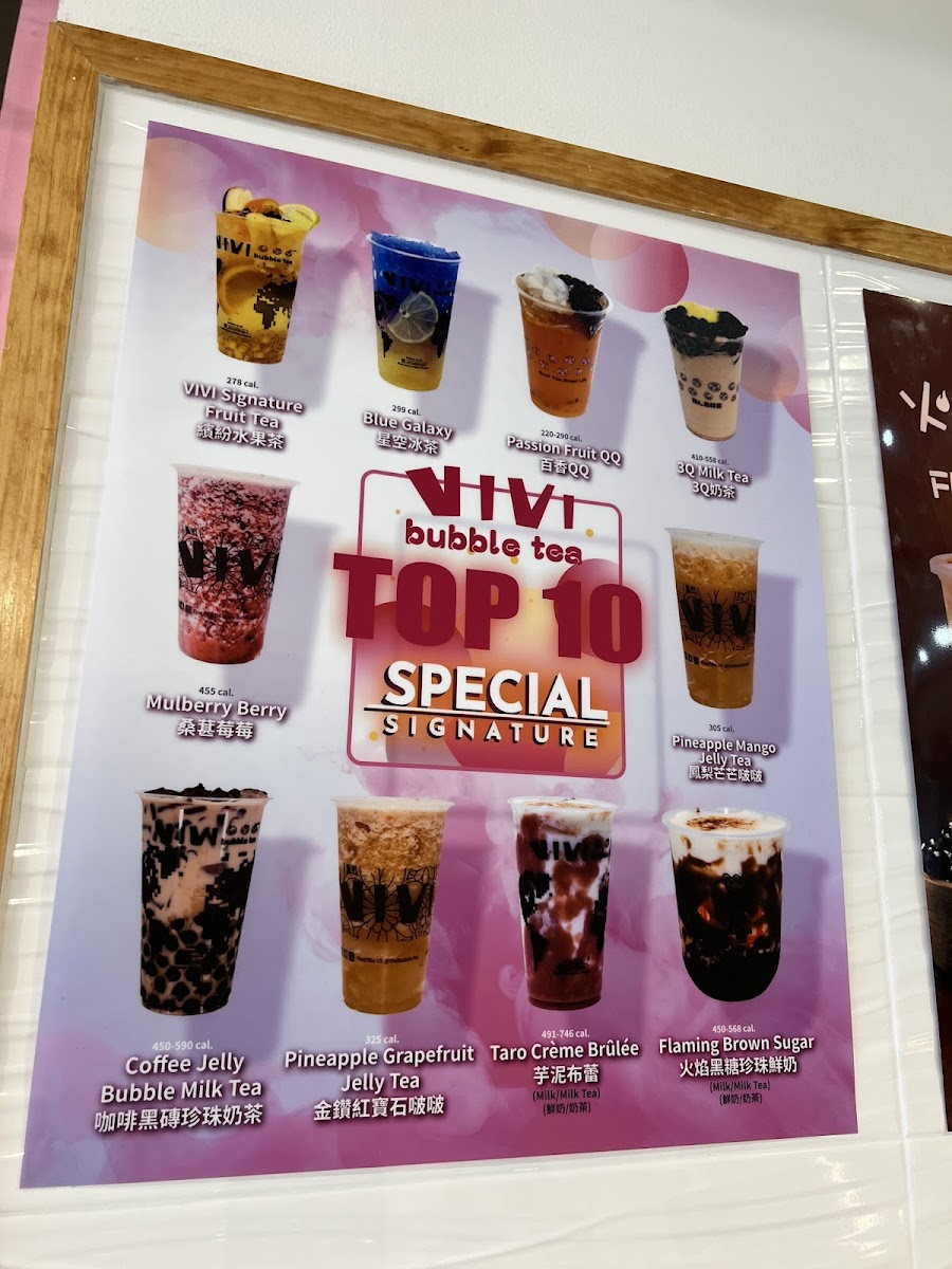 Menu Vivi Bubble Tea Dublin-8