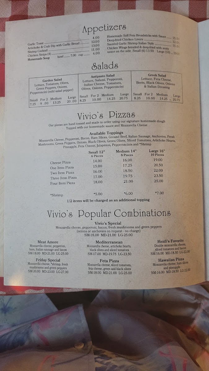 Menu Vivio's-4